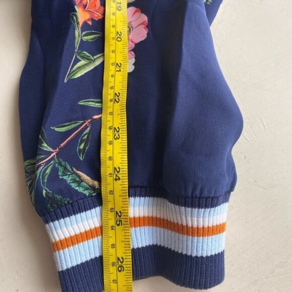 PARKER Pants Woman 2 Malolo Navy Daphne Joggers Silk Floral Mid Rise Pockets - Picture 14 of 16